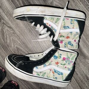 Floral High-Top Sneakers vans